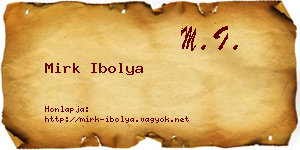 Mirk Ibolya névjegykártya